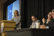 Gretchen Kitchel moderates Legislative Leadership panel